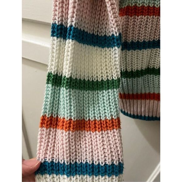 URBAN OUTFITTERS Andi Intarsia Knit Crew Neck Sweater 90s stripes size XS - Picture 11 of 12